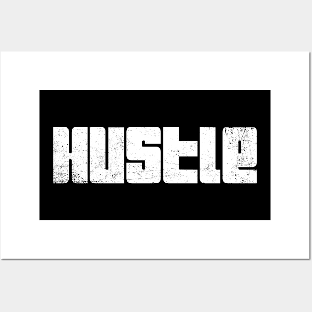 HUSTLE Retro 70s art Wall Art by ClothedCircuit